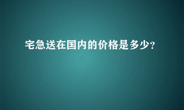 宅急送在国内的价格是多少?