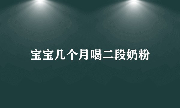 宝宝几个月喝二段奶粉