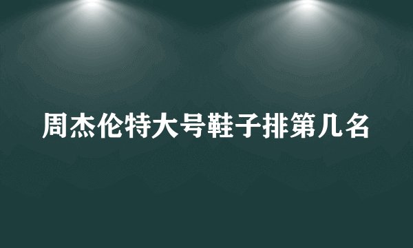 周杰伦特大号鞋子排第几名