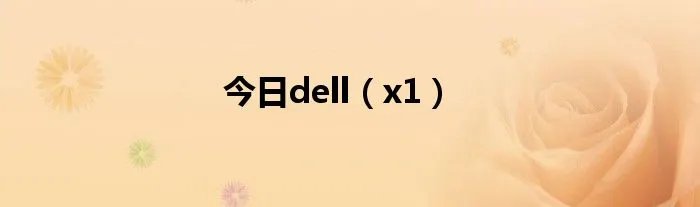 今日dell（x1）