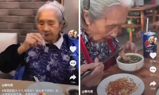 98岁奶奶成网红什么情况:这样的生活态度习惯令人羡慕