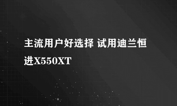 主流用户好选择 试用迪兰恒进X550XT