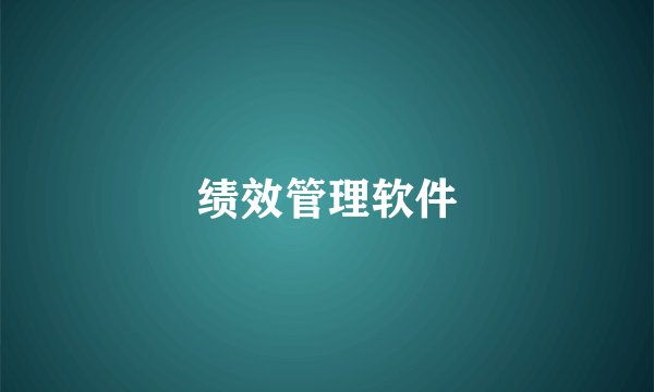 绩效管理软件