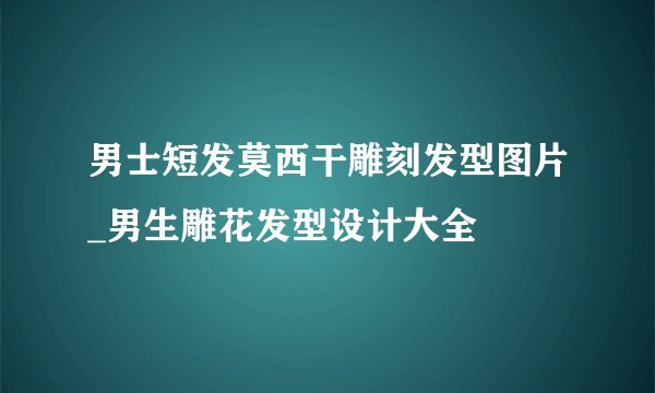 男士短发莫西干雕刻发型图片_男生雕花发型设计大全