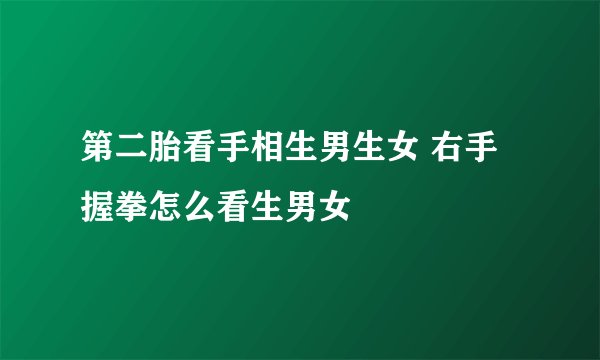第二胎看手相生男生女 右手握拳怎么看生男女