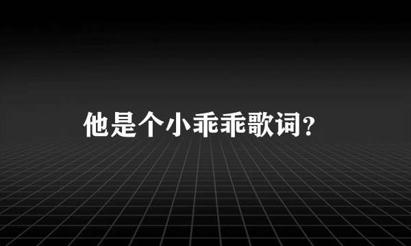 他是个小乖乖歌词？
