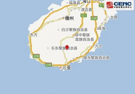 五指山发生地震目前情况如何？