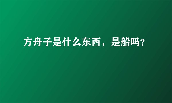 方舟子是什么东西,是船吗?