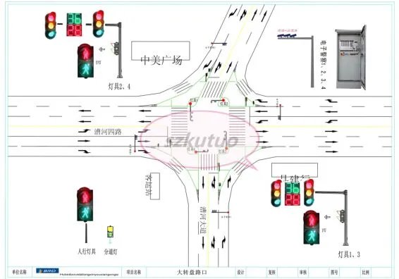三岔路口红绿灯怎么看图片,三岔路口红绿灯怎么看?