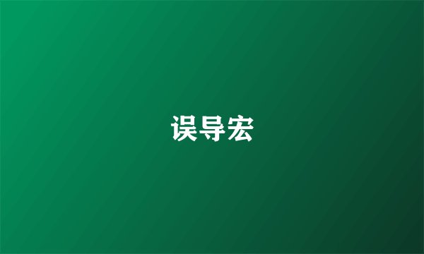 误导宏