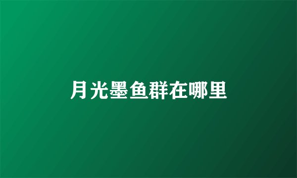 月光墨鱼群在哪里