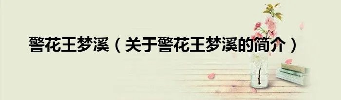警花王梦溪（关于警花王梦溪的简介）
