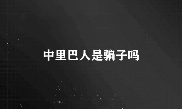 中里巴人是骗子吗