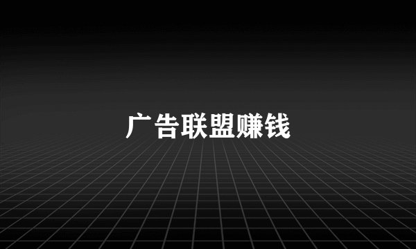 广告联盟赚钱