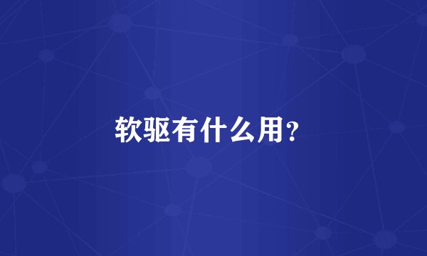 软驱有什么用？