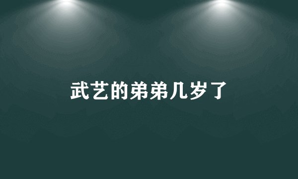 武艺的弟弟几岁了