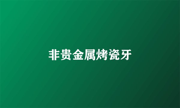 非贵金属烤瓷牙