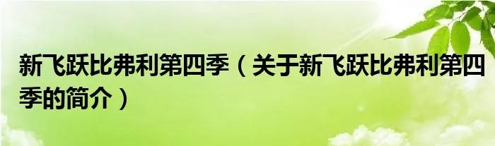 新飞跃比弗利第四季(关于新飞跃比弗利第四季的简介)