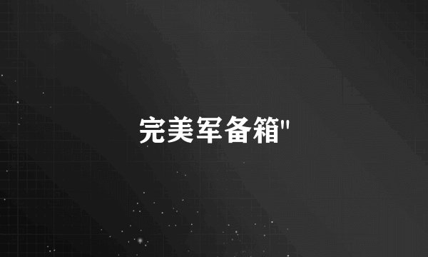完美军备箱