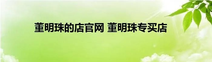 董明珠的店官网 董明珠专买店