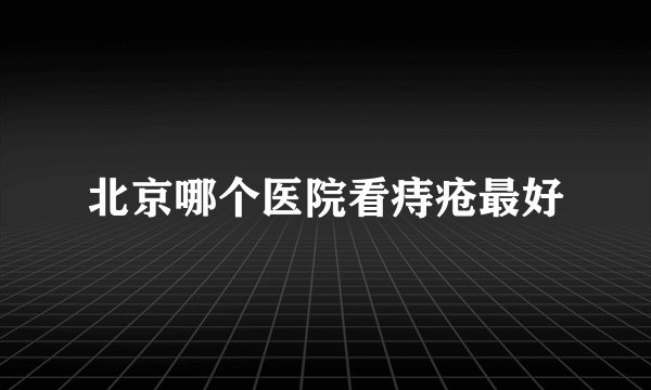 北京哪个医院看痔疮最好