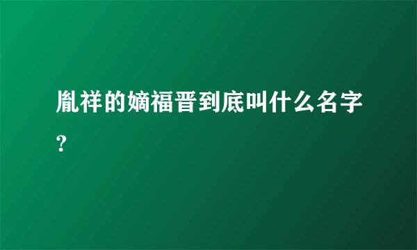 胤祥的嫡福晋到底叫什么名字?