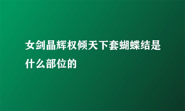 女剑晶辉权倾天下套蝴蝶结是什么部位的