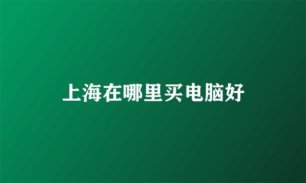 上海在哪里买电脑好