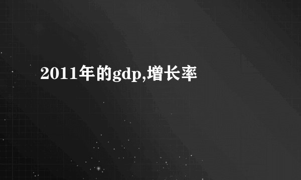 2011年的gdp,增长率