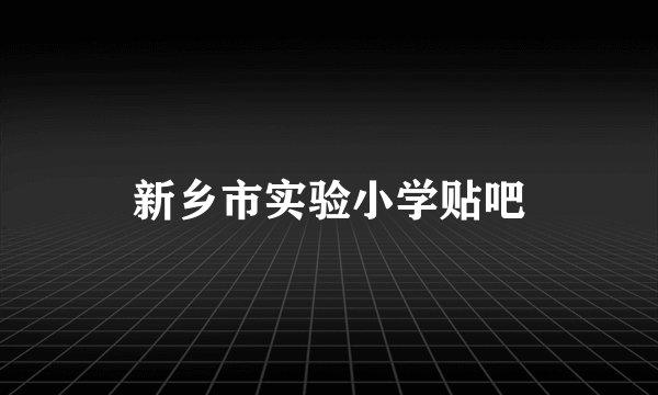 新乡市实验小学贴吧