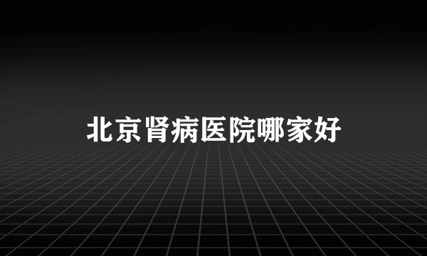 北京肾病医院哪家好