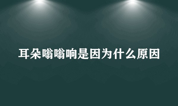 耳朵嗡嗡响是因为什么原因