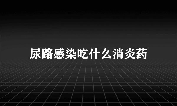 尿路感染吃什么消炎药