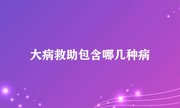 大病救助包含哪几种病