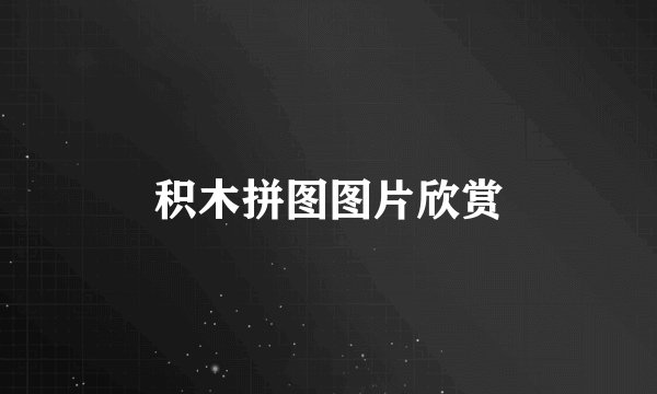 积木拼图图片欣赏