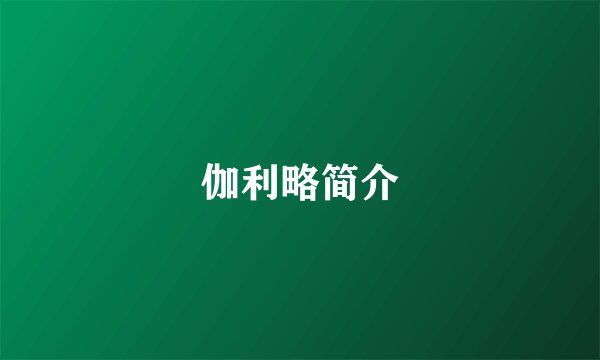 伽利略简介