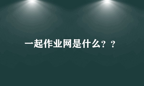 一起作业网是什么？？