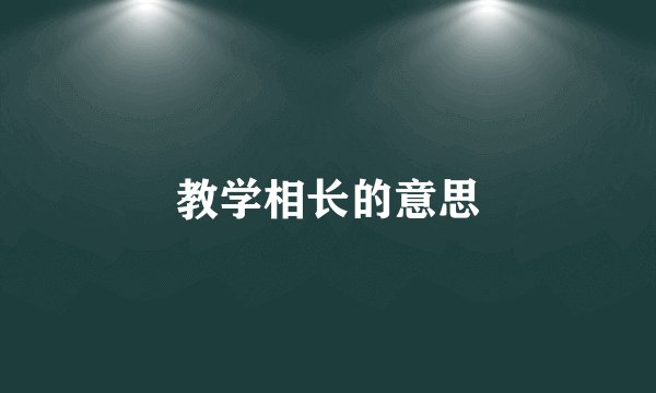 教学相长的意思