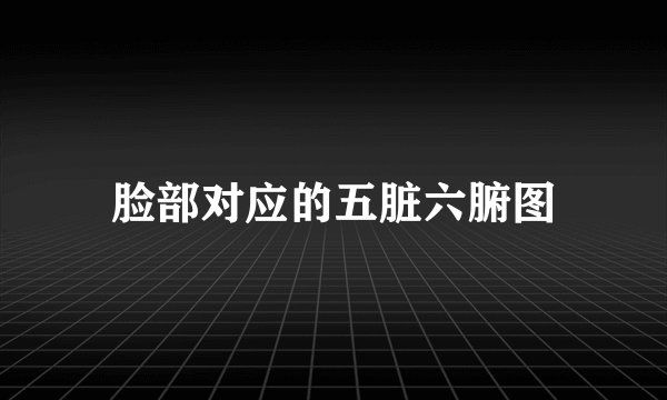 脸部对应的五脏六腑图