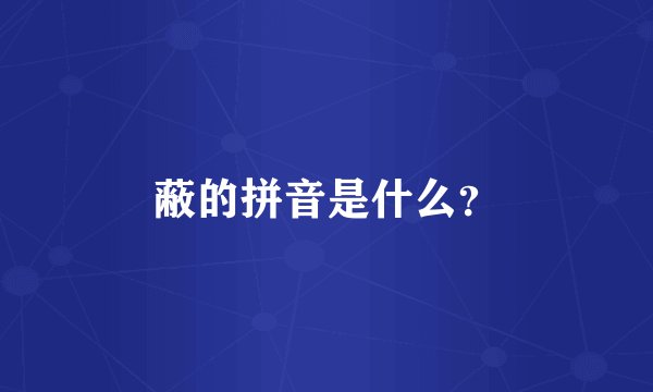 蔽的拼音是什么？