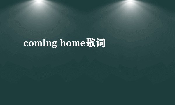 coming home歌词