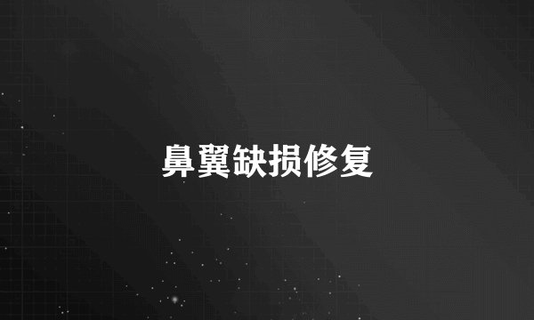 鼻翼缺损修复