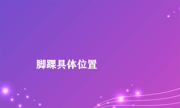 
    脚踝具体位置
  