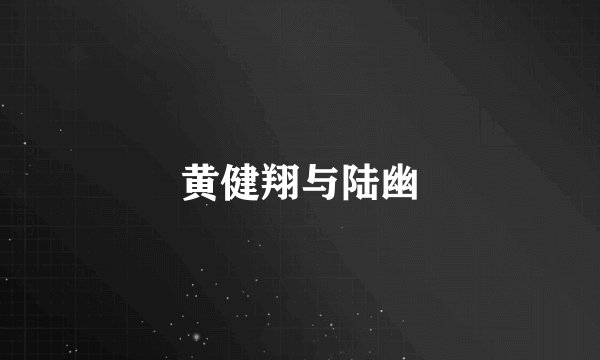 黄健翔与陆幽