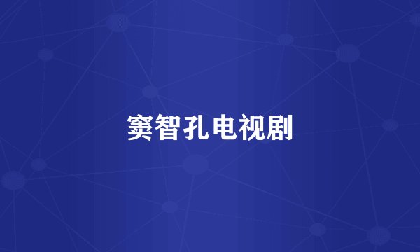 窦智孔电视剧