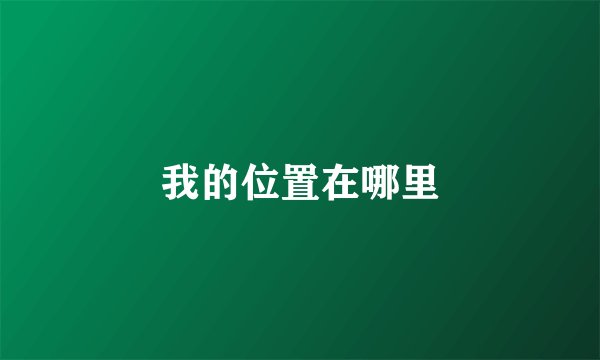 我的位置在哪里