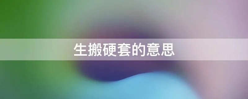 生搬硬套的意思