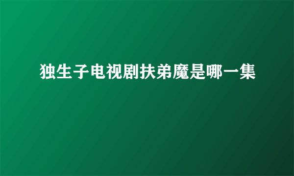 独生子电视剧扶弟魔是哪一集