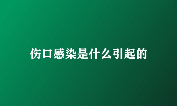 伤口感染是什么引起的