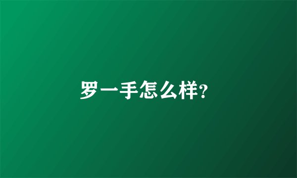 罗一手怎么样？
